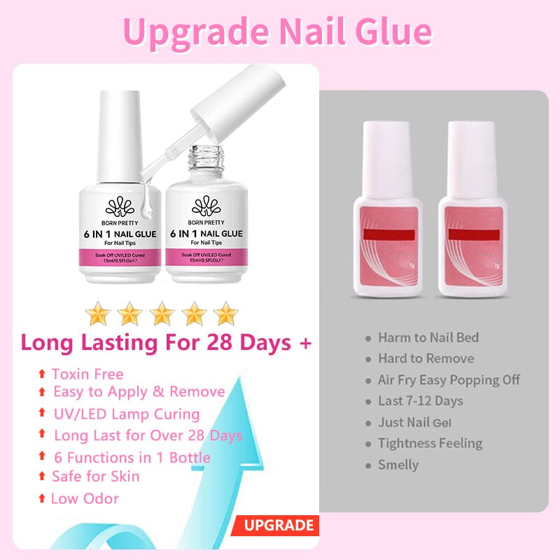 6 in 1 Nail Glue Gel 15ml Gel Nail Polish BORN PRETTY 