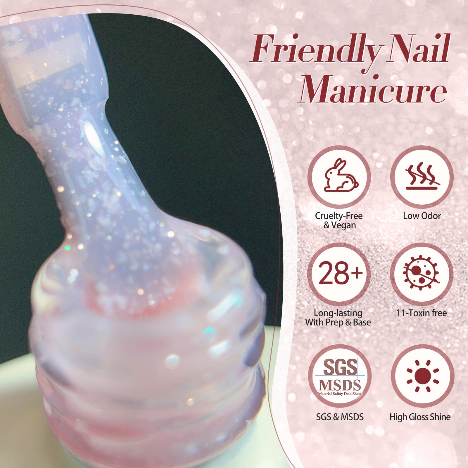Jelly Gel JN91 Blossom Flurry 10ml Gel Nail Polish BORN PRETTY 