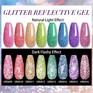 Glitter Reflective Gel URD011 15ml Gel Nail Polish UR SUGAR 