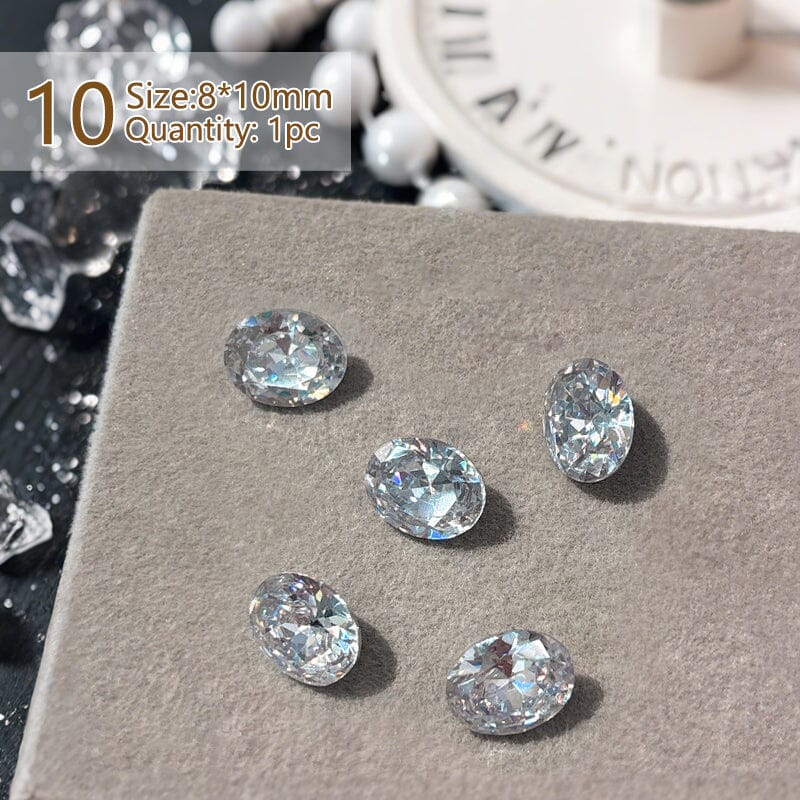 Geometric Crystal Love Heart Rhinestone Nail Decoration Nail Decoration No Brand 10 