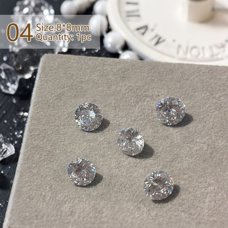 Geometric Crystal Love Heart Rhinestone Nail Decoration Nail Decoration No Brand 04 