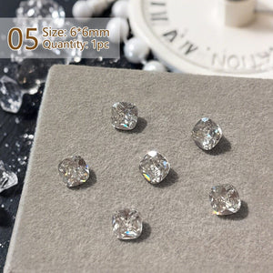 Geometric Crystal Love Heart Rhinestone Nail Decoration Nail Decoration No Brand 05 