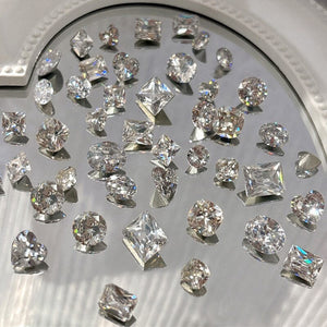 Geometric Crystal Love Heart Rhinestone Nail Decoration Nail Decoration No Brand 