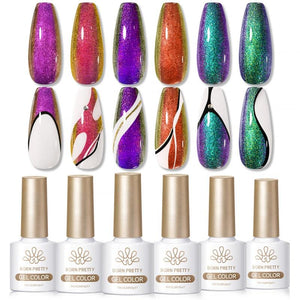 6 Colors Chameleon Gel S24 Infinity 7ml Gel Nail Polish BORN PRETTY 