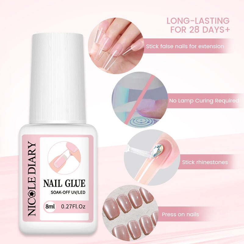 Nail Glue for Tips 8ml Tools & Accessories NICOLE DIARY 