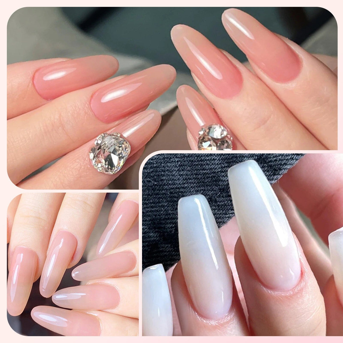 4 Colors Jelly Gel Set #2 Sheer Petal 15ml Gel Nail Polish UR SUGAR 
