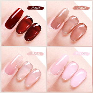 4 Colors Jelly Gel Set #3 Misty Garden 15ml Gel Nail Polish UR SUGAR 