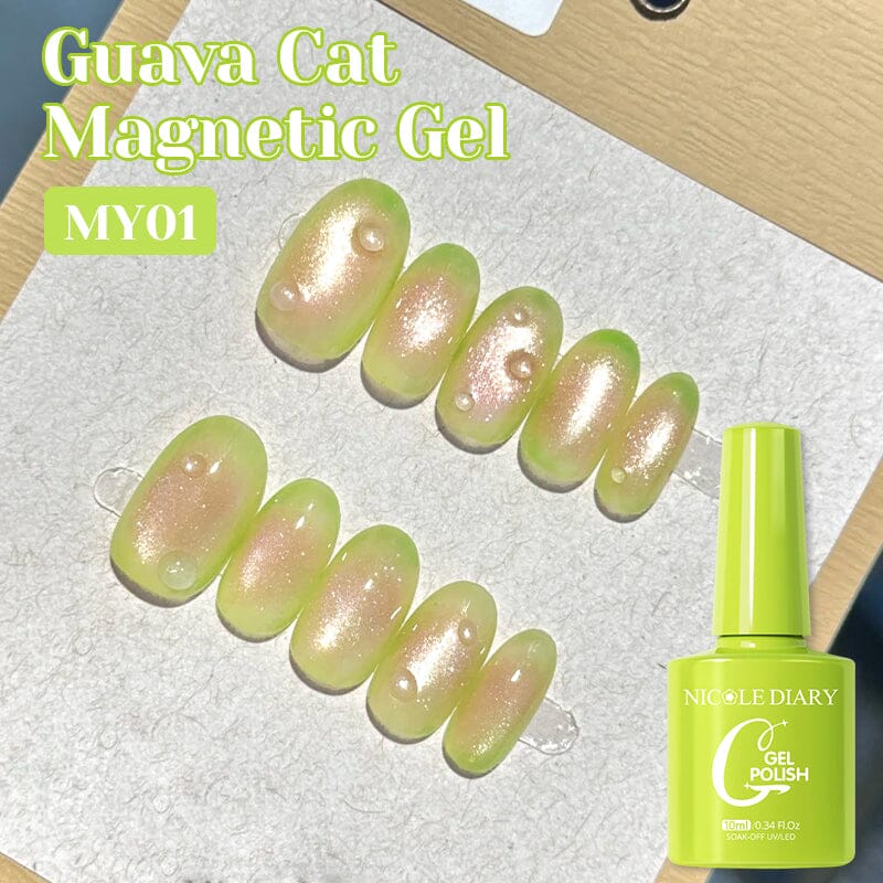 Cat Magnetic Gel MY01 Guava 10ml Gel Nail Polish NICOLE DIARY 