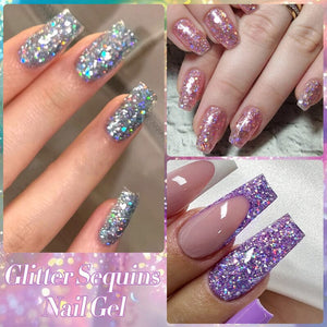 Glitter Sequins Nail Gel 7ml Gel Nail Polish LILYCUTE 