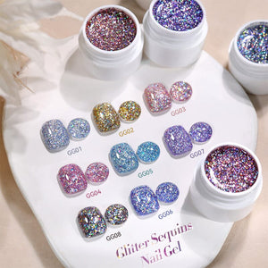 Glitter Sequins Nail Gel 7ml Gel Nail Polish LILYCUTE 