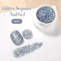 Glitter Sequins Nail Gel 7ml Gel Nail Polish LILYCUTE GG01 