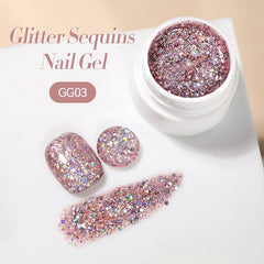 Glitter Sequins Nail Gel 7ml Gel Nail Polish LILYCUTE GG03 
