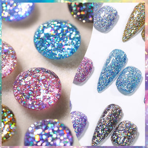 Glitter Sequins Nail Gel 7ml Gel Nail Polish LILYCUTE 