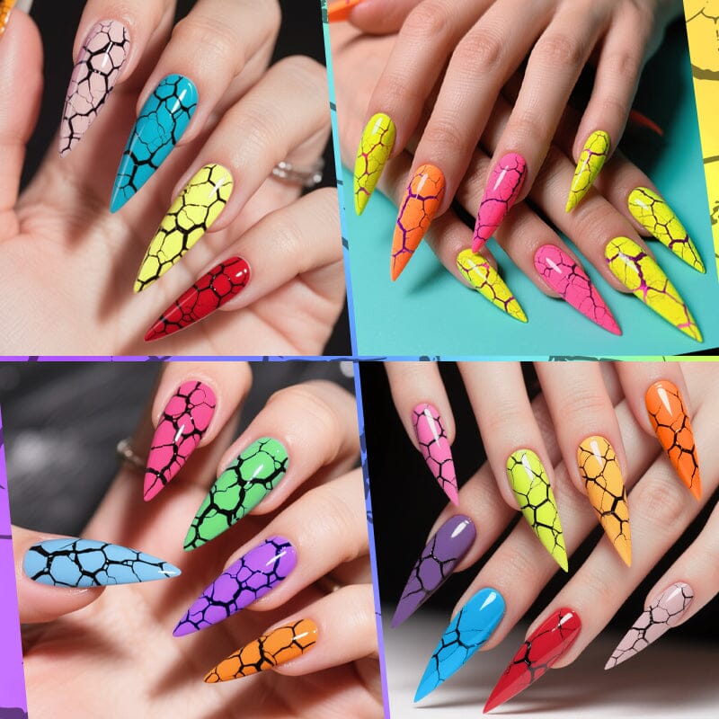 Neon Crackle Gel Polish LC-CN10 7ml Gel Nail Polish LILYCUTE 