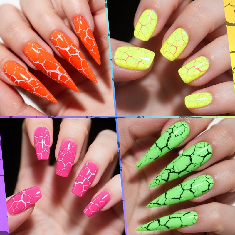 Neon Crackle Gel Polish LC-CN12 7ml Gel Nail Polish LILYCUTE 
