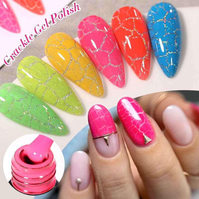 Neon Crackle Gel Polish LC-CN08 7ml Gel Nail Polish LILYCUTE 