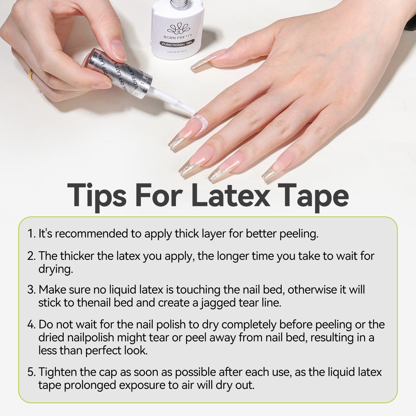 Latex Tape Peel Off 15ml Nail Care BORN PRETTY 