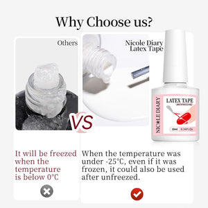 Antifreezing Latex Tape 10ml Nail Care NICOLE DIARY 