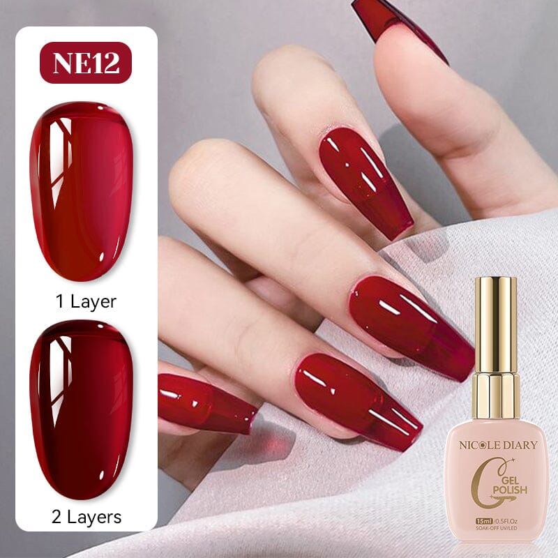 Jelly Gel NE12 15ml Gel Nail Polish NICOLE DIARY 