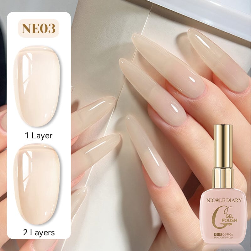 Jelly Gel NE03 15ml Gel Nail Polish NICOLE DIARY 