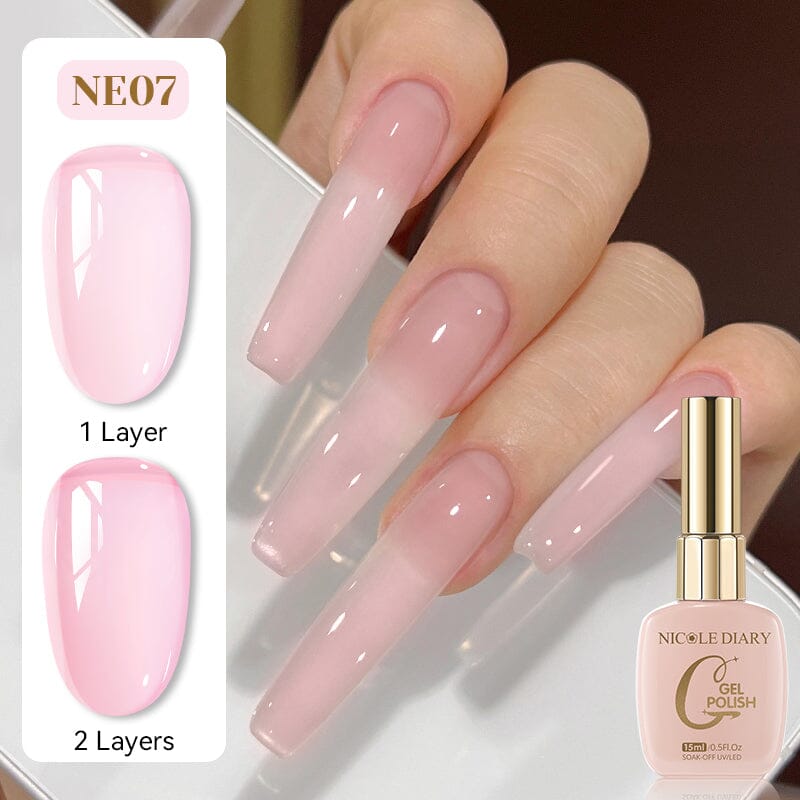 Jelly Gel NE07 15ml Gel Nail Polish NICOLE DIARY 