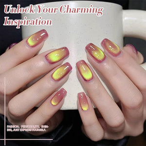 Yellow Colored Cat Magnetic Gel Polish MY296 Passion Fruit 10ml Gel Nail Polish BORN PRETTY 