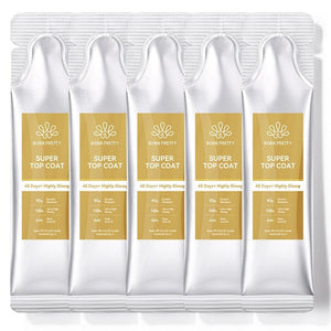 5pcs Super Top Coat 15ml (Bag) Base & Top Coat BORN PRETTY 
