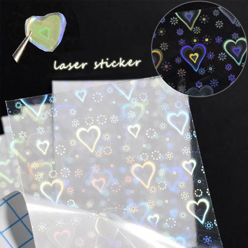 Colorful Heart 3D Nail Sticker Nail Art No Brand 