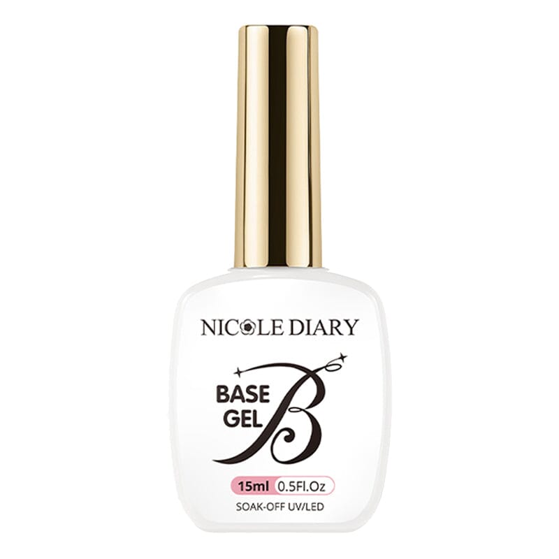 2 Bottles Base Top Coat Set 15ml Base & Top Coat NICOLE DIARY 