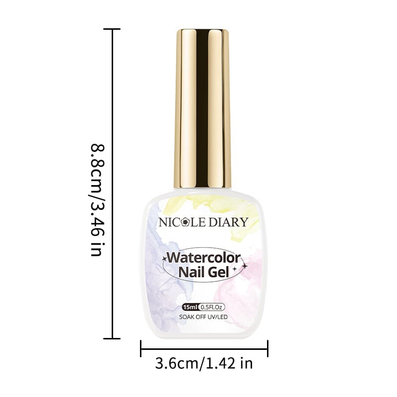 Watercolor Nail Gel 15ml Gel Nail Polish NICOLE DIARY 