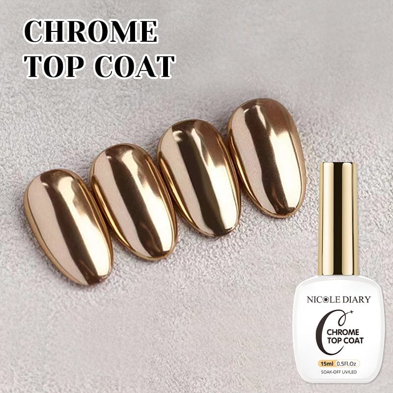 Chrome Top Coat 15ml Gel Nail Polish NICOLE DIARY 