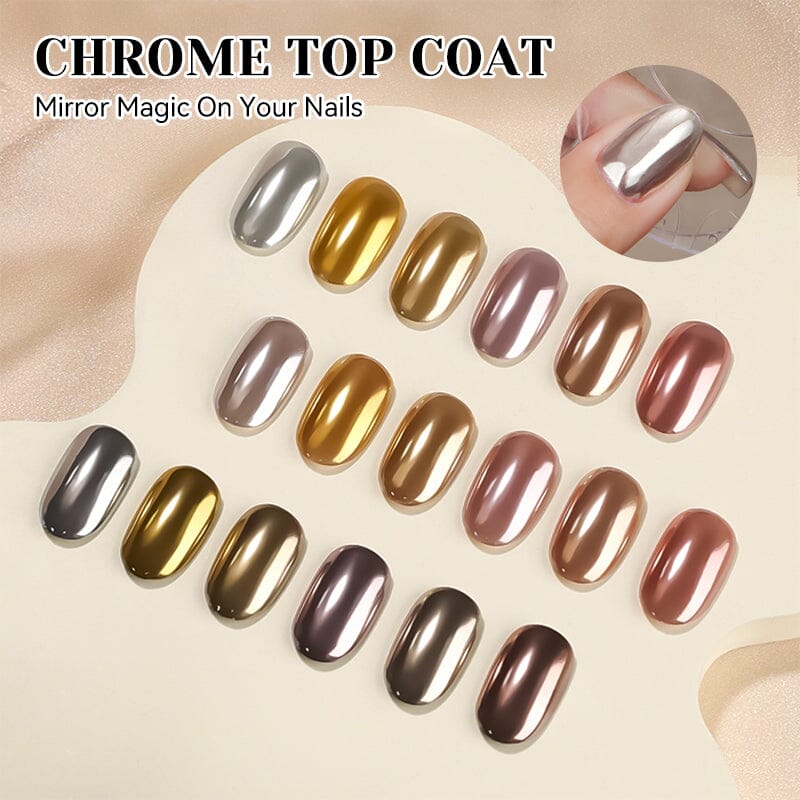 Chrome Top Coat 15ml Gel Nail Polish NICOLE DIARY 