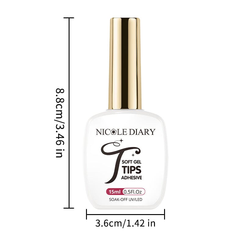 Soft Gel Tips Adhesive 15ml Gel Nail Polish NICOLE DIARY 