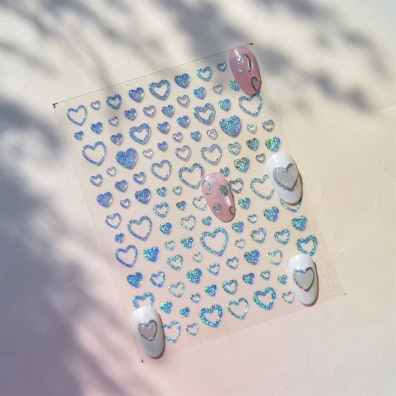 Heart 5D Nail Sticker to5010 Gold Nail Art No Brand 