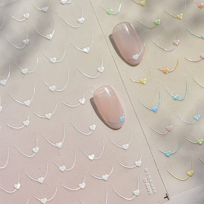 Heart 5D Nail Sticker to5010 Gold Nail Art No Brand 