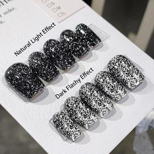 Black Glitter Reflective Gel Polish 15ml Gel Nail Polish UR SUGAR 