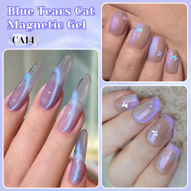Blue Tears Cat Magnetic Gel CA13 10ml Gel Nail Polish NICOLE DIARY 
