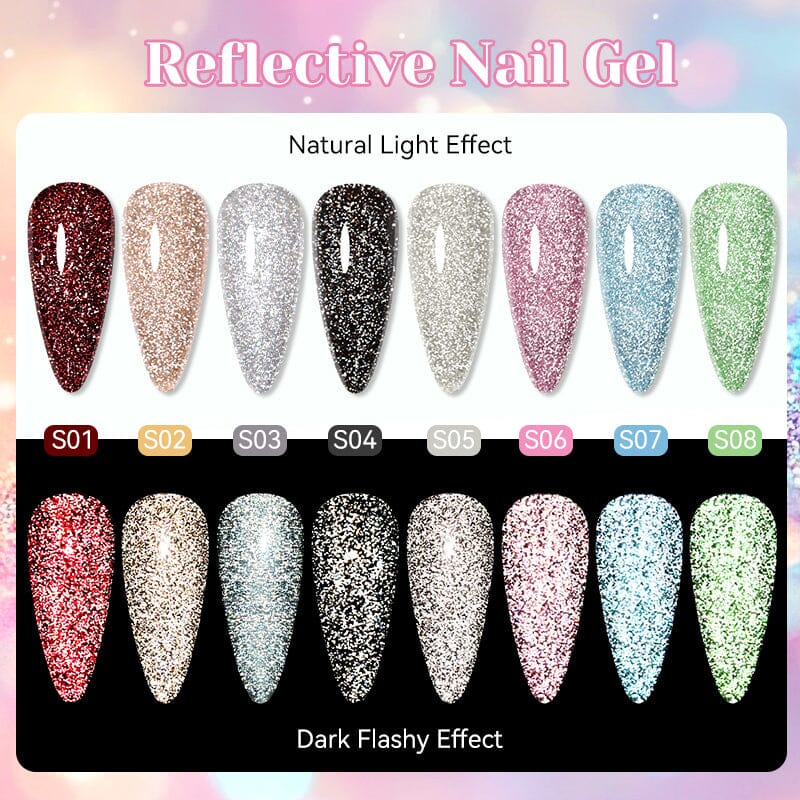 Reflective Gel S04 15ml Gel Nail Polish NICOLE DIARY 