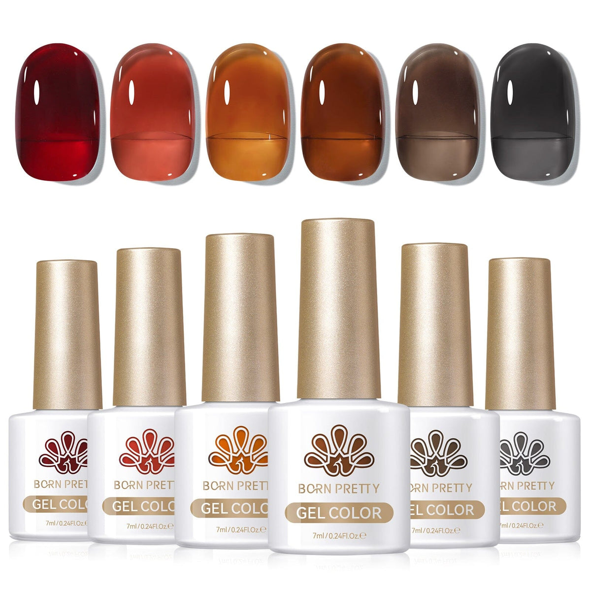6 Colors Jelly Gel J08 Autumn Ember 7ml