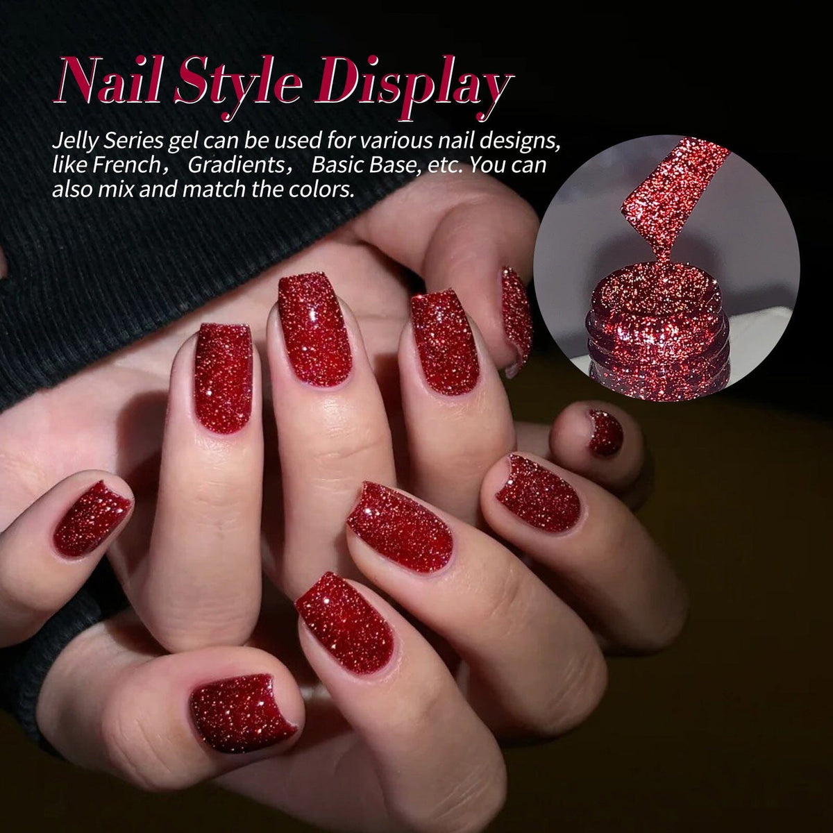 6 Colors Jelly Gel J09 Scarlet Muse 7ml Gel Nail Polish BORN PRETTY 