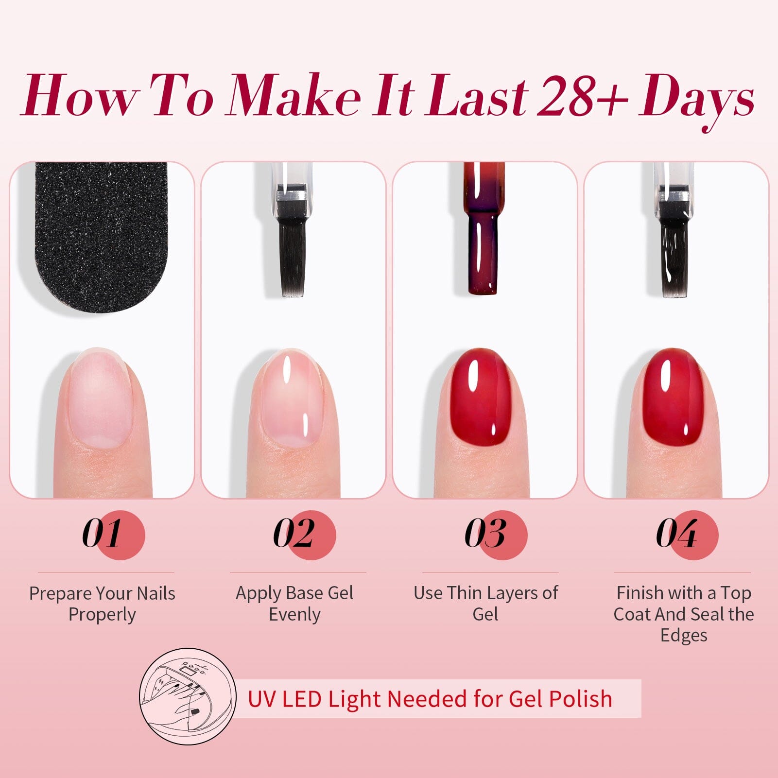 6 Colors Jelly Gel J09 Scarlet Muse 7ml Gel Nail Polish BORN PRETTY 