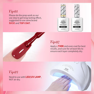 6 Colors Gel Polish Set S27 Red Theory 7ml Gel Nail Polish BORN PRETTY 