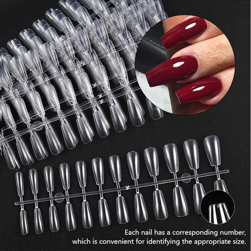 600pcs Square Transparent False Nail Tips Nail Tips No Brand 