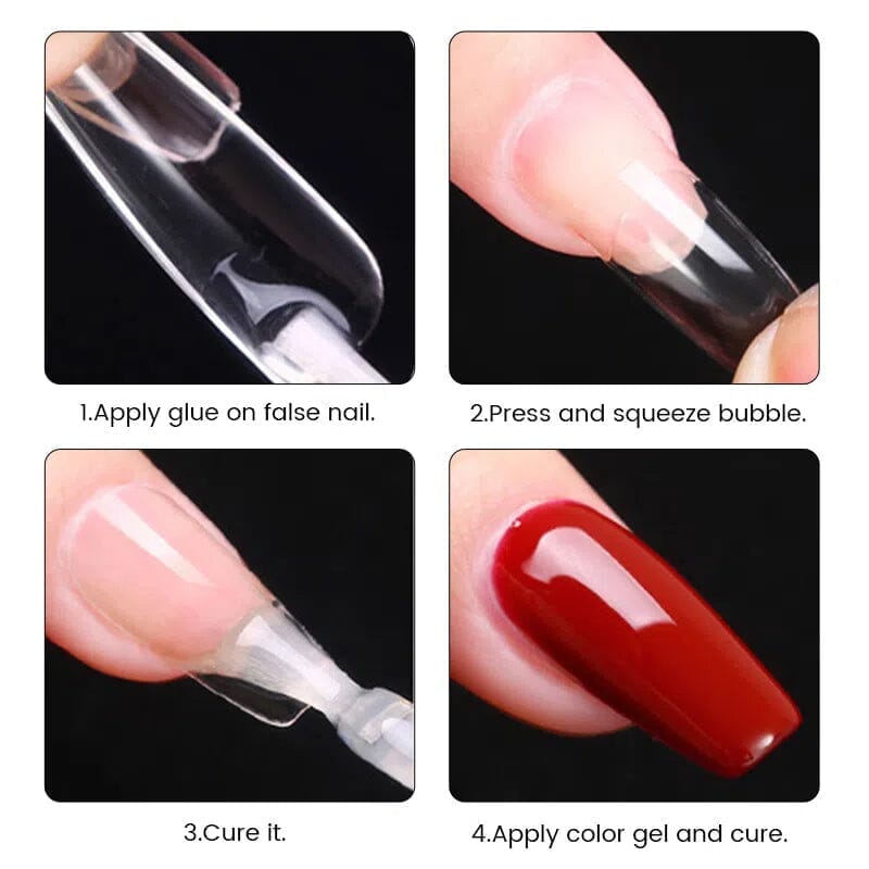 600pcs Square Transparent False Nail Tips Nail Tips No Brand 