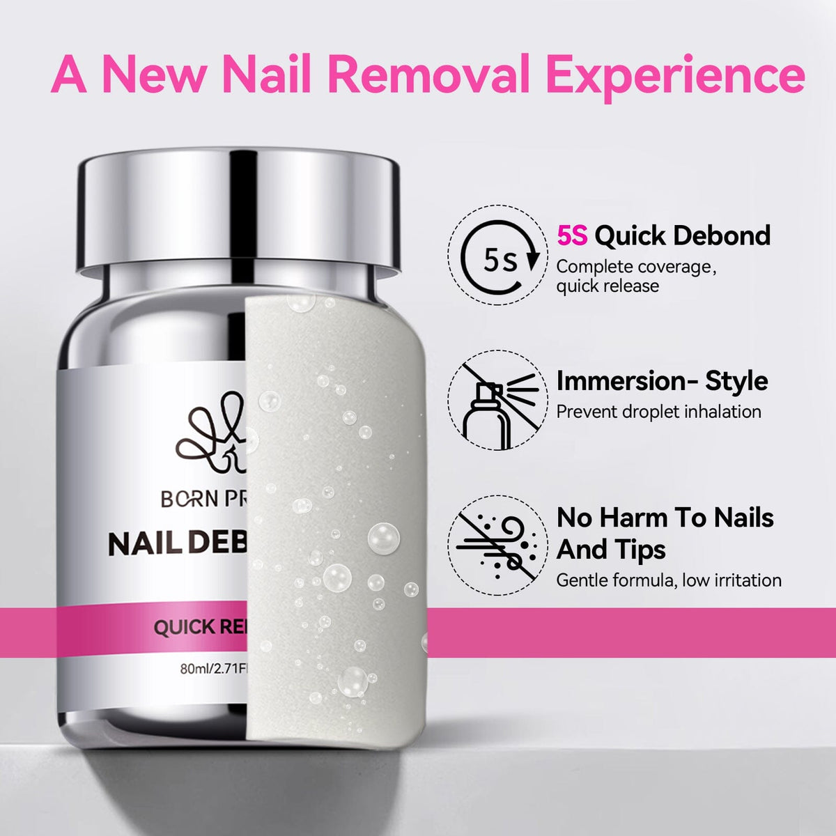 Nail Debonder Quick Removal 80ml Gel Nail Polish BORN PRETTY 