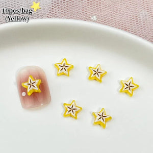 10pcs Starfruit Plastic Nail Art Decorations Clearance No Brand 04 