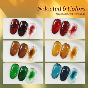 6 Colors Jelly Gel J10 Amber Veil 7ml Gel Nail Polish BORN PRETTY 