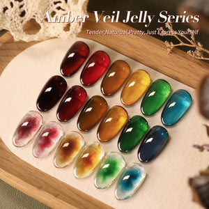 6 Colors Jelly Gel J10 Amber Veil 7ml Gel Nail Polish BORN PRETTY 