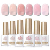 6 Colors Jelly Gel Polish Set 7ml Gel Nail Polish BORN PRETTY J11 Daydream-Hue 