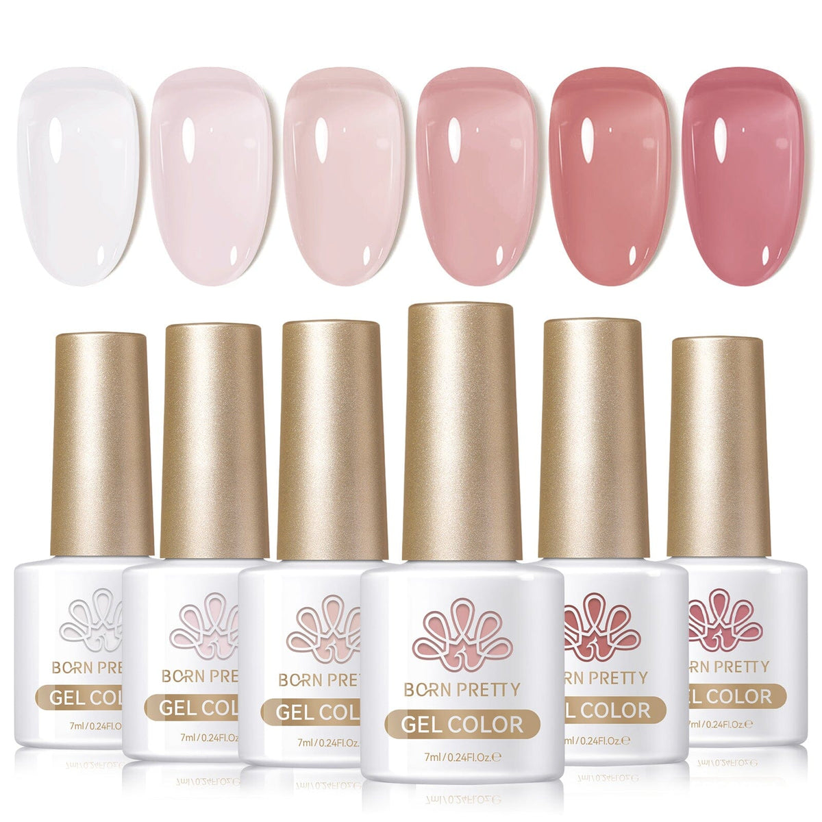 6 Colors Jelly Gel J13 Blush Jelly 7ml Gel Nail Polish BORN PRETTY 